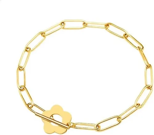 Vista 8 de Simple Delicate Gold Bar Bracelet for Women Dainty Paperclip Chain Adjustable Bangle 18K Gold Plated Handmade Minimalist Jewelry Fashion Accessories