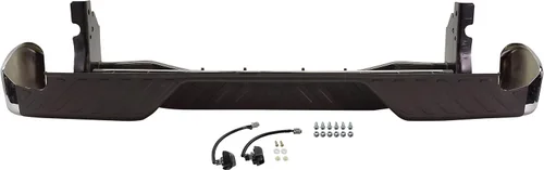 Vista 4 de Evan Fischer Parachoques paso para Nissan Frontier 2005-2019 Barra frontal y almohadillas de acero cromado para modelos sin agujeros de sensor