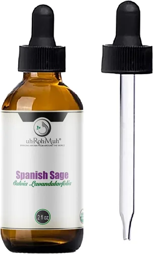 Vista 11 de Aceite esencial de salvia española orgánica certificada por USDA Puro España - 0.2 fl oz