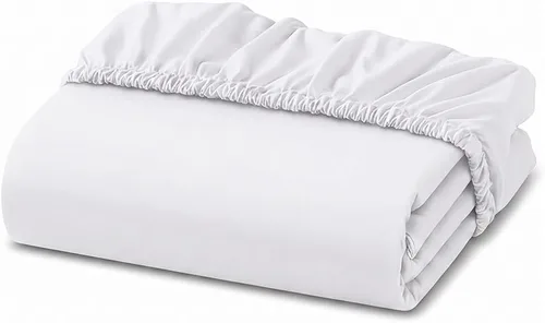 Vista 17 de Sábana bajera ajustable de lujo suave de 600 hilos, 100% algodón egipcio, sábana bajera ajustable individual con elástico alrededor, se adapta a