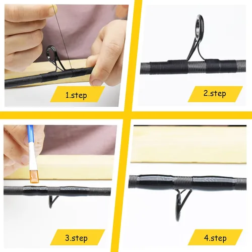 Vista 3 de Kit de reparación de guías de acero inoxidable para pesca de agua salada, 40 Uds