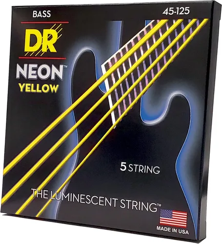 Vista 42 de DR Strings NEON - Cuerdas para bajo eléctrico, 0.045-.105, medianas, color rojo