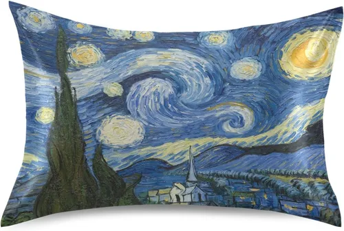 Vista 7 de Blueangle Bear Panda - Funda de almohada de satén para cabello y piel, tamaño estándar (20 x 26 pulgadas), fundas de almohada de satén con cierre