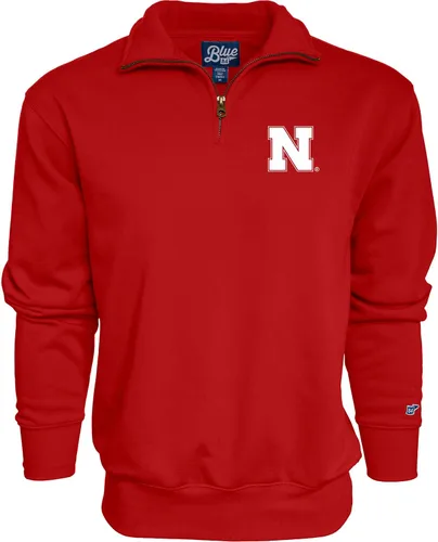Vista 58 de Blue 84 Sudadera con cremallera de un cuarto para hombre de la NCAA