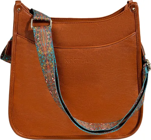 Vista 9 de KOGTLA Hobo Crossbody Leather Bags with Guitar Strap for Women