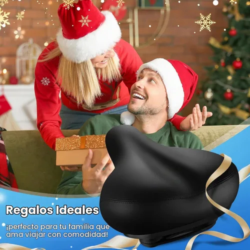 Vista 6 de Oversized Bike Seat, Comfortable Bike Seat - Universal Replacement Bicycle Saddle - Waterproof Leather Bicycle Seat with Extra Padded Memory Foam