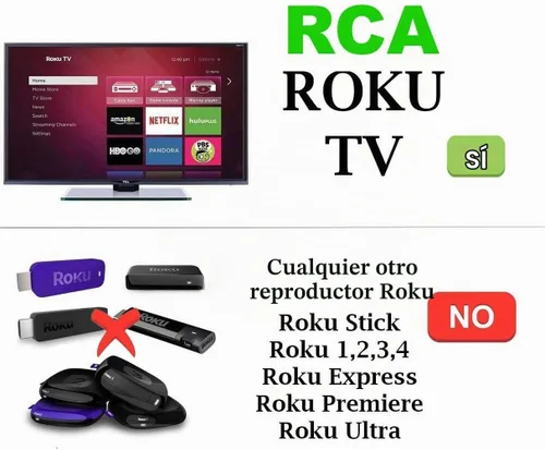 Vista 2 de Repuesto para control remoto RCA Roku TV, compatible con todos los televisores inteligentes RCA Roku