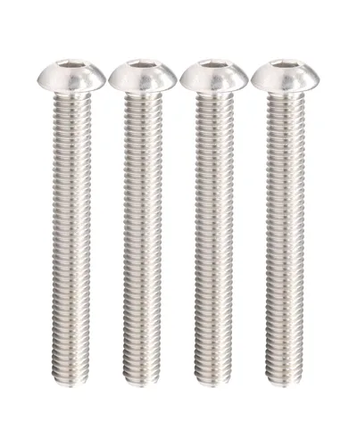 Vista 8 de M4-0.7 x 1 Tornillos de cabeza de botón Tornillos (50 piezas) 18-8 Acero inoxidable 304 Allen Tornillo de máquina de rosca completa ISO7380 por