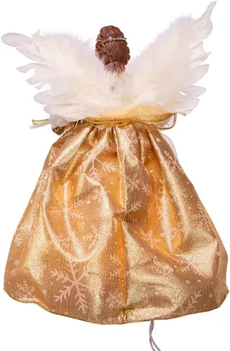 Vista 5 de Kurt S. Adler Ángel Dorado de Luz Clara UL 10 de 12 Pulgadas para la Copa del Árbol, Multicolor