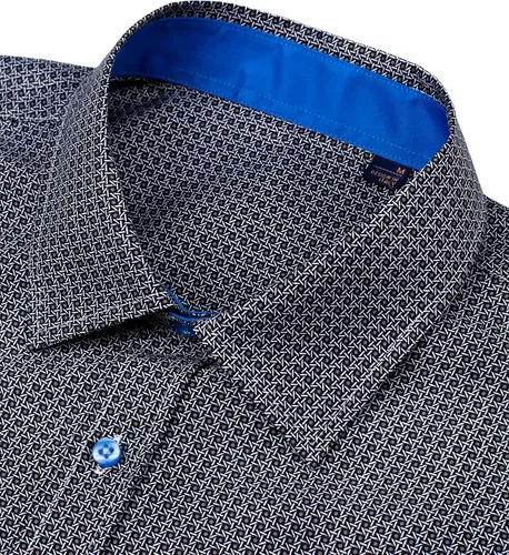 Vista 3 de J.VER Camisas de vestir estampadas para hombre, estilo casual, de manga larga, con botones