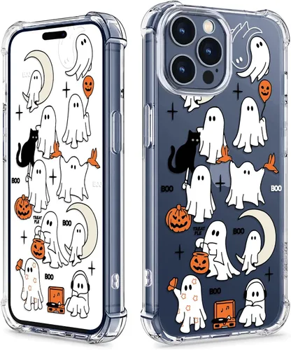 Vista 9 de Funda transparente de fantasma de Halloween (fantasma de Halloween, Google Pixel 7 Pro)