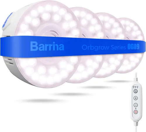 Vista 21 de Barrina Orbgrow OG09 Puck - Luz LED de crecimiento, 5000K 9W (equivalente a 135 vatios), luces de plantas para plantas de interior de espectro