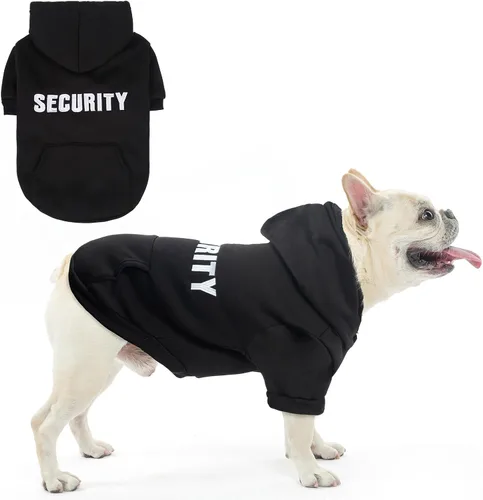 Vista 28 de SCENEREAL Sudaderas con capucha de seguridad para perros de tamaño pequeño, mediano y grande, ropa de felpa cepillada con gorro, abrigo de algodón