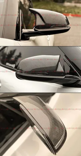 Vista 3 de Tapas de repuesto de fibra de carbono real estilo M para espejo retrovisor compatible con Toyota Supra GR A90 A91 2020-2025