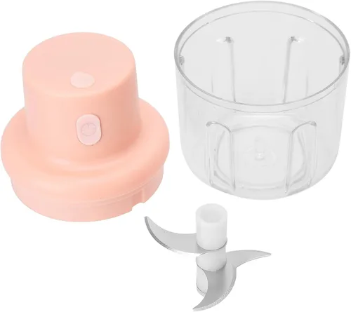 Vista 8 de Picadora eléctrica de carne de 8.5 fl oz, picadora de alimentos de cocina con carga USB, mezclador de alimentos complementario multifuncional