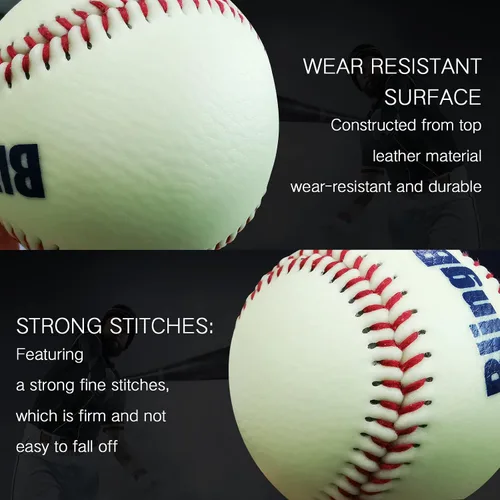 Vista 5 de Béisbol súper brillante que brilla en la oscuridad, pelota de fútbol, voleibol, fútbol, béisbol luminoso iluminado, fútbol