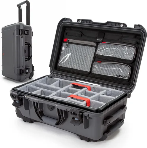 Vista 16 de Nanuk 935 - Maletín rígido impermeable con ruedas vacío Includes Padded Divider and Lid Organizer, Nk-7 Resin Shell, Polyurethane Wheels, Exterior