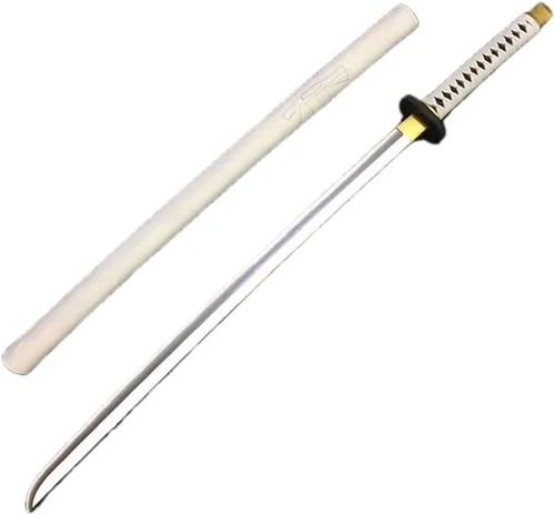 Vista 4 de damdos Soporte de Halloween de 40 pulgadas, arma Katanoa para cosplay, espada Roronoa Zoro de goma de poliuretano Samourai espadas regalos