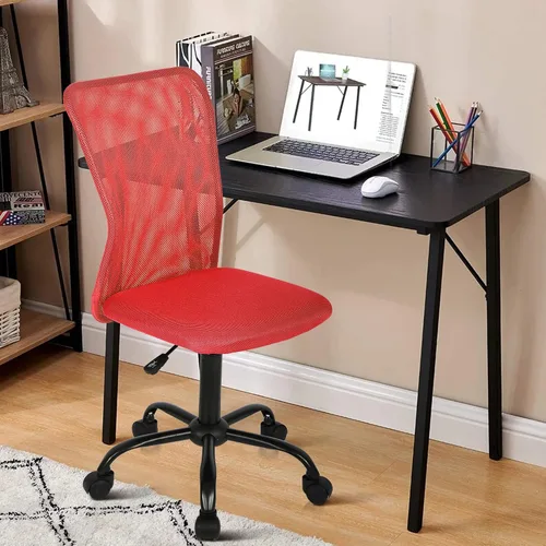 Vista 10 de Silla ergonómica de oficina con soporte de malla, moderna silla giratoria ejecutiva con respaldo medio, silla de computadora, silla de tareas