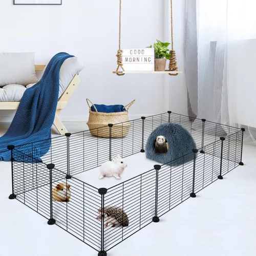 Vista 7 de YUEPET Cama de conejillo de indias de felpa calmante, piel de conejo cálida para hámsters, erizos, hurones, conejos enanos y otros animales pequeños