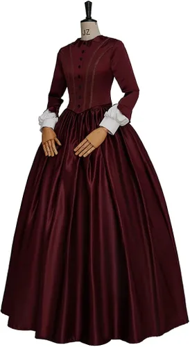 Vista 3 de SFWXCOS The Piano Cosplay Ada McGrath - Disfraz victoriano de la década de 1860, vestido de baile rococó