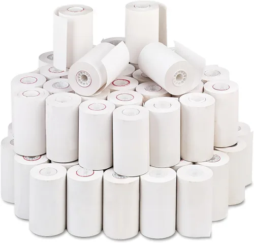 Vista 2 de Staples Rollos térmicos POS de 1 capa, 3 1/8 x 90 pies, papel de recibo sin BPA, 72 cajas de cartón