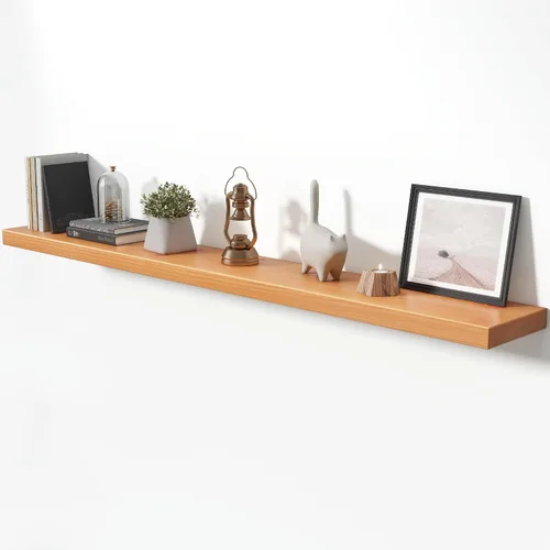 Vista 13 de Estantes flotantes de 20 pulgadas para pared, estante flotante de madera maciza de alta gama con soporte invisible resistente, estantes de pared