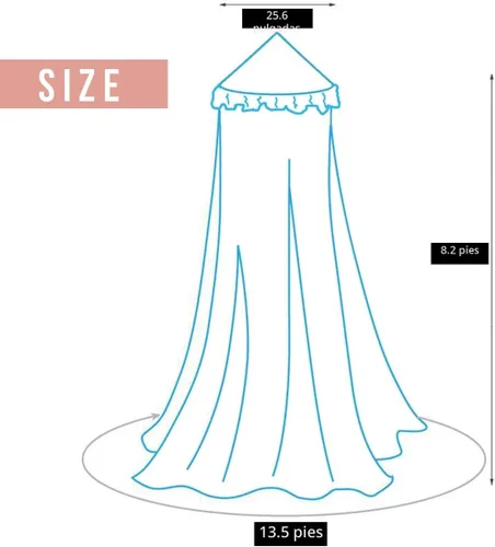 Vista 7 de Kertnic - Toldo decorativo para cama de niños, carpa de algodón suave para decoración de habitación de niñas, castillo de princesa de ensueño Verde
