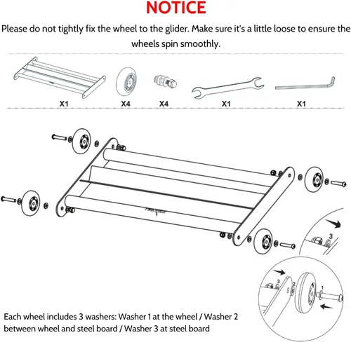 Vista 2 de Yes4All Glute Ham Glider, Exercise Wheels for Home Gym Fitness, Glute Hamstring, Booty Building