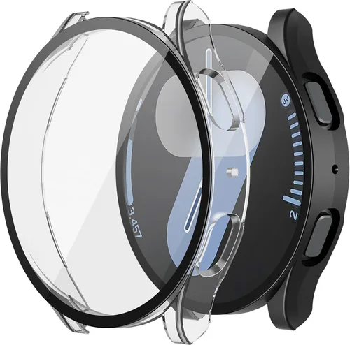 Vista 8 de Misxi - Juego de 2 fundas rígidas de policarbonato con protector de pantalla para Samsung Galaxy Watch 5 Galaxy Watch 4 de 40 mm, funda ultradelgada