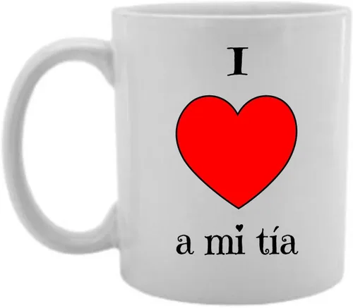 Vista 5 de Gifts by Lulee, LLC Taza En Espanol para Yo Amo a Mi TIO/Tia Taza En Español De Chocolate Café O Te (2 B/w)