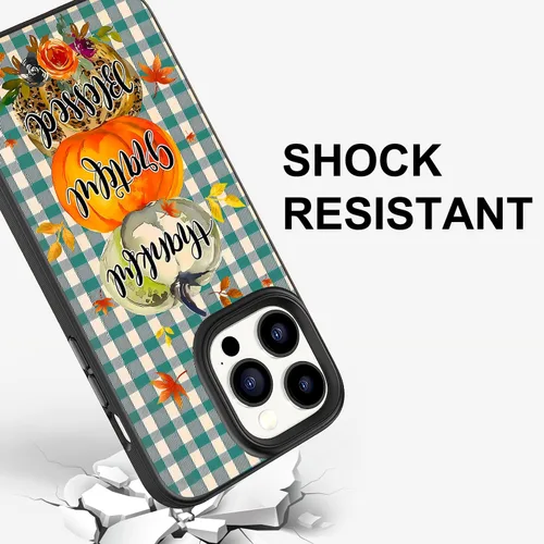 Vista 5 de Thankful Grateful Blessed Fall Pumpkins Thanksgiving Plaid Funda para iPhone 16, 15, 14, 13, 12, 11 Pro Max, Galaxy S25 S24 S23 S22 S21 FE Plus A16