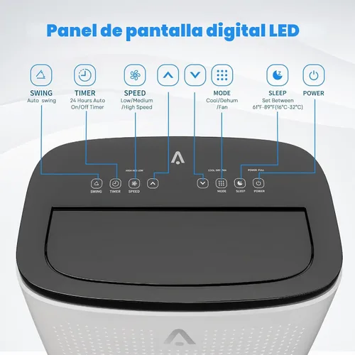 Vista 6 de Garvee Aire acondicionado portátil 3 en 1, unidad de CA de 14000 BTU