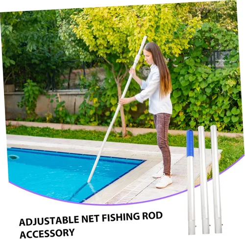 Vista 7 de NOLITOY Lago Skimmer poste de conexión de metal resistente largo poste el 3.3 ft para el mantenimiento de la piscina