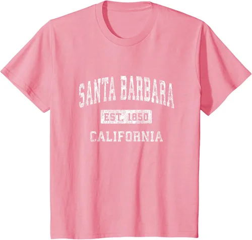 Vista 51 de Camiseta deportiva clásica de Santa Bárbara California CA, Negro, S