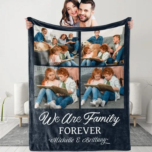 Vista 16 de Mantas personalizadas con fotos y texto, manta personalizada con imágenes, para memoria familiar, cumpleaños, Halloween, Navidad, Día del Padre, 30