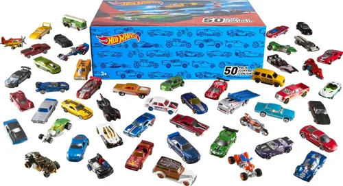 Vista 12 de Hot Wheels Juego de 10 camiones y autos de juguete a escala 1:64 para niños y coleccionistas, los estilos pueden variar [Exclusivo de Amazon]