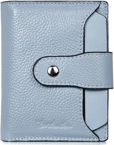 Vista 20 de BOSTANTEN Cartera de piel para mujer, con bloqueo RFID, pequeña, plegable, con bolsillo con cremallera, tarjetero, con ventana de identificación