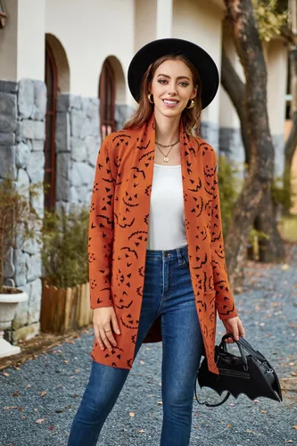 Vista 4 de Grace Karin - Chaqueta de manga larga con bolsillos frontales abiertos para mujer