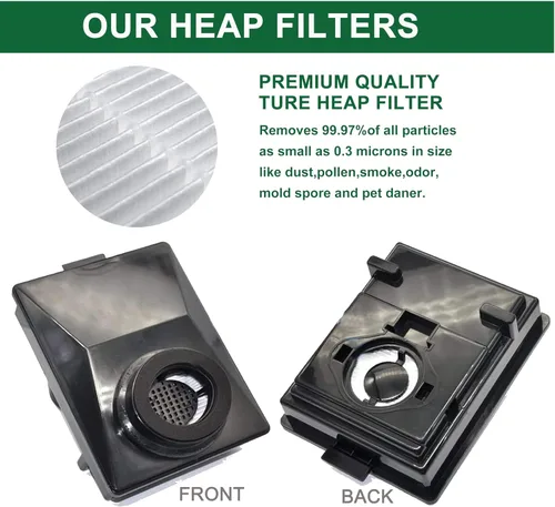 Vista 5 de EZ SPARES Compatible con filtros estilo HEPA Rainbow E2 para la serie E2, parte R12179 y R12647B, lavable y reutilizable (paquete de 2)