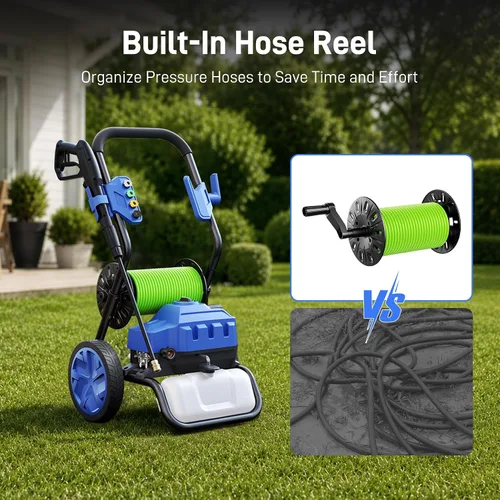 Vista 13 de Lavadora a presión eléctrica resistente 4800PSI, limpiador de lavadora
