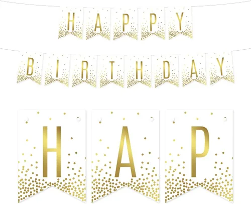 Vista 27 de Andaz Press Decoraciones divertidas de pancarta con diseño de confeti dorado metálico sobre blanco para fiestas de jubilación, la aventura comienza