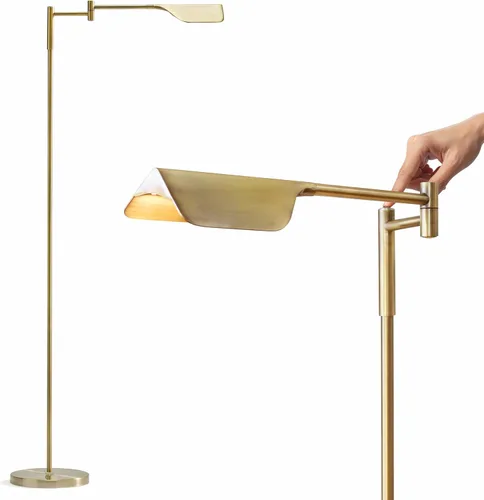 Vista 11 de Brightech Leaf Pharmacy Lámpara de lectura LED, lámpara de pie regulable con fácil rotación sobre silla o escritorio para salas de estar y oficinas
