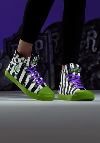 Vista 7 de Tenis unisex Beetlejuice a rayas blancas y negras Multicolor