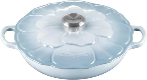 Vista 9 de Le Creuset Estofador de pétalos de hierro fundido esmaltado, 2.25 cuartos de galón., Blanco