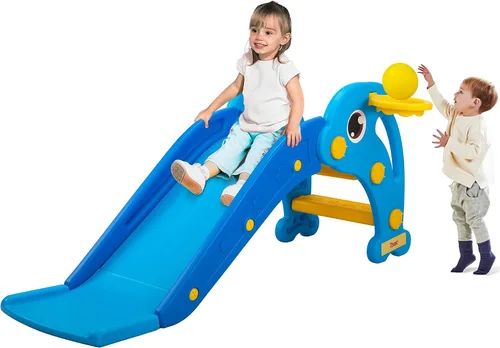 Vista 10 de TOBBI - Tobogán para niños, para interiores y exteriores Rosa