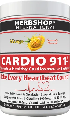 Vista 5 de Cardio 911® Soporte para el corazón y la circulación de óxido nítrico, 5000 mg de L-arginina y 1000 mg de L-citrulina, cereza, 30 porciones