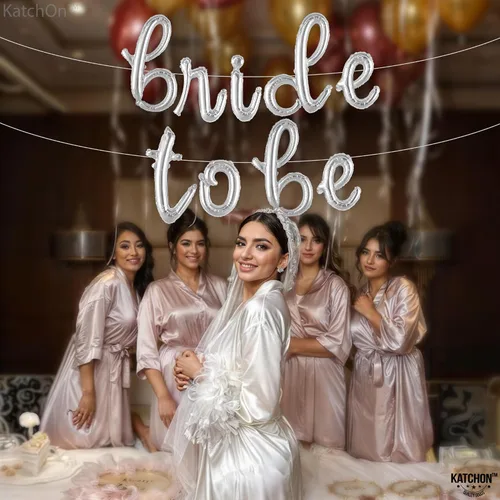 Vista 3 de KatchOn, Globos plateados con texto en inglés "Bride To Be", 16 pulgadas, letrero de novia para decoraciones de despedida de soltera, globos