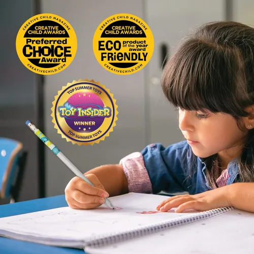 Vista 7 de Smencils - Lápices patentados de grafito perfumado gourmet HB #2 hechos de periódicos reciclados, 10 unidades, regalos para niños, suministros