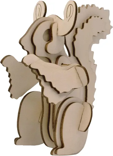 Vista 34 de Rompecabezas de madera Eco 3D de Deluxebase. Kit de manualidades de rompecabezas 3D con temática animal. Juguetes de animales de safari de madera